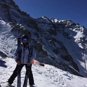 Skier on a mountain